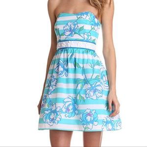Lilly Pulitzer Langley Shorely Blue Beaded Dress 6